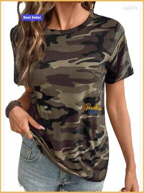 Womens Summer Graphic Tee Crew Neck Short Sleeve Loose Fit T Shirt